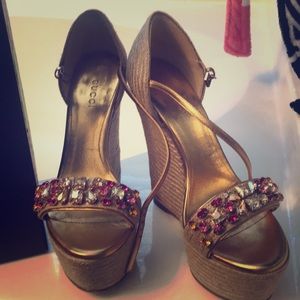 Gucci espadrille wedges
